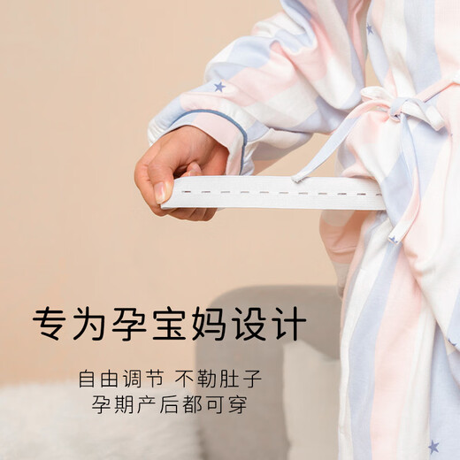 Aijia confinement clothes for summer thin pure cotton after childbirth spring and autumn 100 cotton sweat-absorbing postpartum summer pregnant women pajamas home clothes Summer 25-35 pure cotton A1289 XL (155 Jin [Jin equals 0.5 kg]) soft skin-friendly breathable sweat-absorbing