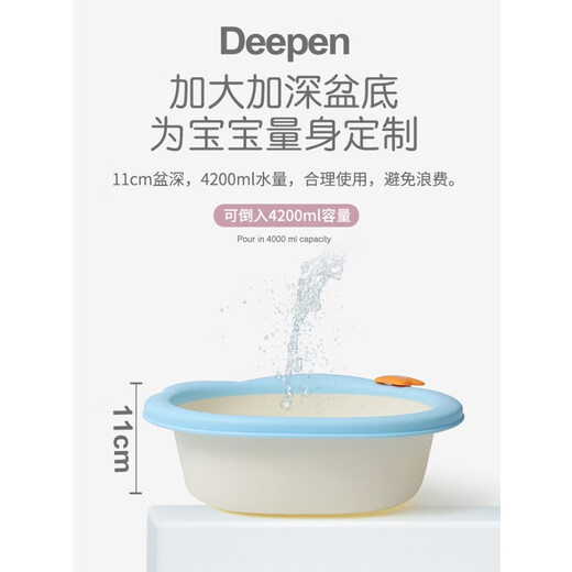 Chuangjingyi selects 3-pack of children's butt-wash basins. Newborn baby washbasins. Newborn children's supplies for washing buttocks. PP household baby (Yunduo) 3-pack (sky blue + cherry blossom pink + c).