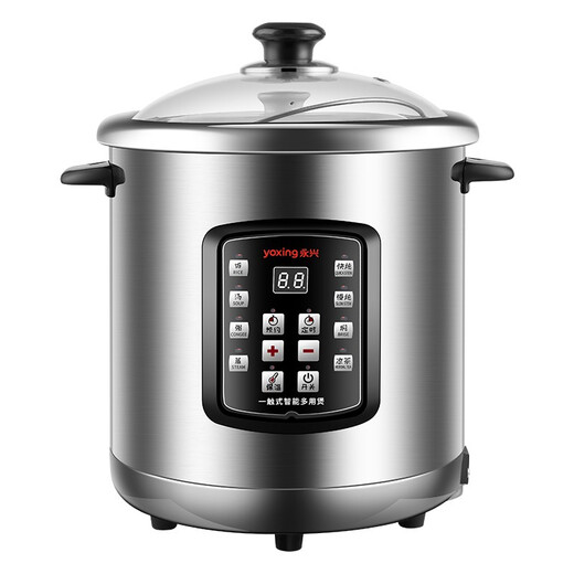 Yongxing DYG-50AFW electric stew pot 304 stainless steel electric soup pot household multi-functional large-capacity fully automatic soup and porridge artifact commercial health-proof water-proof stew pot for stewing lemon paste (40AFK) 10L thickened stainless steel liner 4L porcelain stew pot