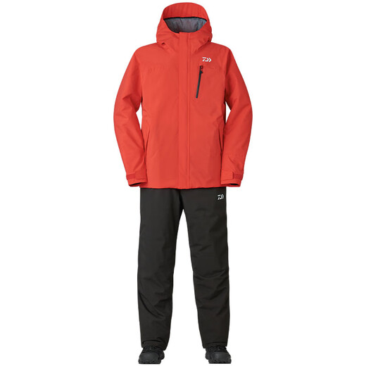 DAIWA 24 Autumn and Winter DW-3524 Winter Rainproof Suit Outdoor Leisure Fishing Raincoat Fishing Suit Black Top/Black Pants L