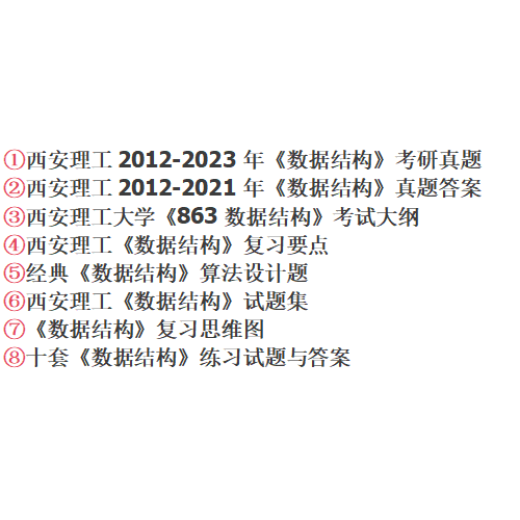 2025 Universidad Tecnológica Xi'an Universidad Tecnológica Xi'an 863 Estructura de datos Examen de ingreso de posgrado Respuestas a los materiales de examen preliminares
