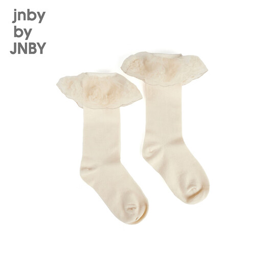 jnby by JNBY Jiangnan cloth children's clothing high-tube socks mesh fashionable casual cute autumn and winter girls and children 6O8N13540 058/green gray and white 30