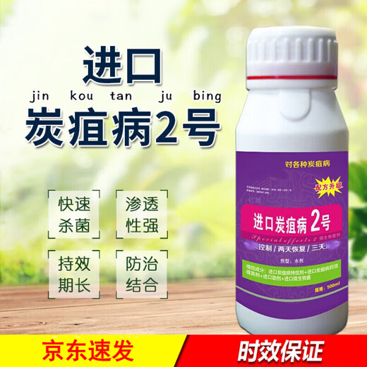 Imported No. 2 anthracnose fungicide, pepper, cucumber, tomato, watermelon, grape and strawberry anthracnose special medicine 3 bottles 500g/bottle