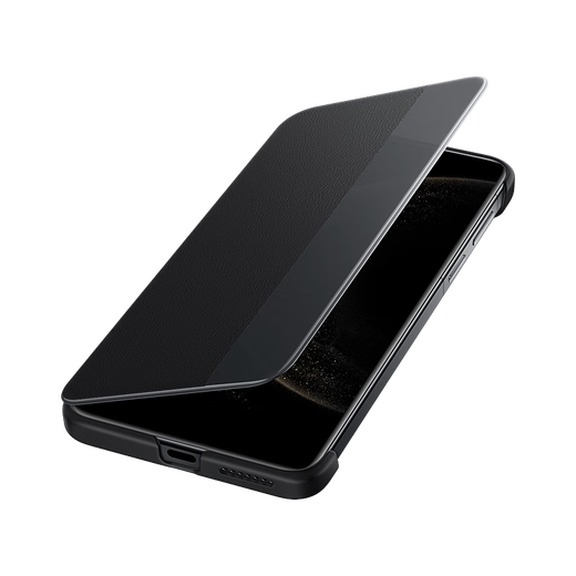 Huawei original Mate70pro mobile phone case leather case mate70 pro + smart window clamshell protection case premium version full-inclusive anti-fall Huawei Mate70 [Black]