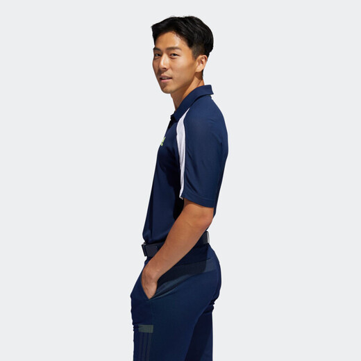 Adidas Golfkleidung Herren kurzärmelig T-Shirt Polo-Hemd bequem atmungsaktive Sport und Casual Jersey FJ9930 Marine Blue M