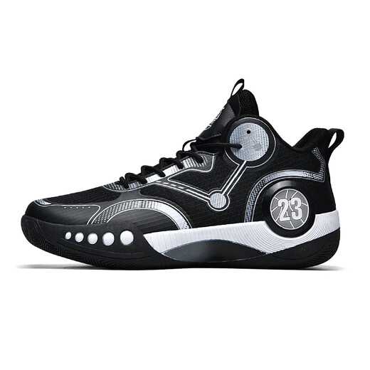 Phantom 3 basketball shoes for boys’ shoes for children and teenagers’ sports shoes for students’ leather surface non-slip Kobe junior high school students’ sneakers 866 black and white mesh - air cushion model 36 sizes Follow to send basketball socks + fluorescent bracelets