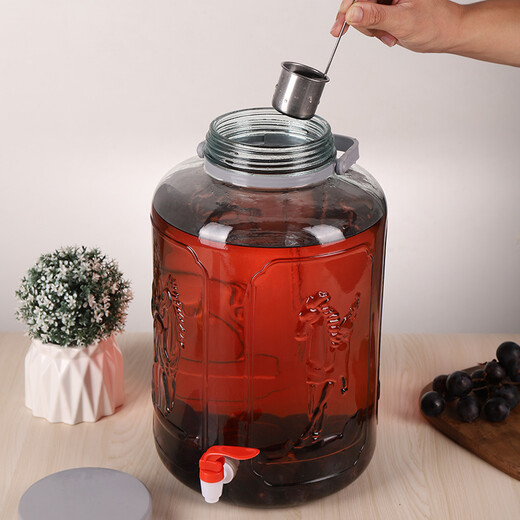 Extreme space wine container, special bottle for wine, household use 20 Jin Jin is equal to 0.5 kg, glass sealed jar, kimchi jar, sealed wine bottle with faucet