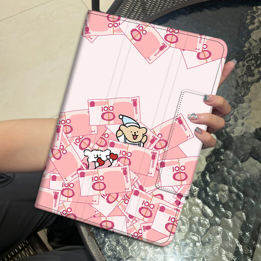 雅绿格苹果iPad Air11/13英寸平板电脑壳2025款air苹果A3271学习办公支架a3266旋转MC9Y4CH儿童防摔皮套 熊猫小镇【三折旋转支架】配钢化膜 iPad Pro11英寸2022