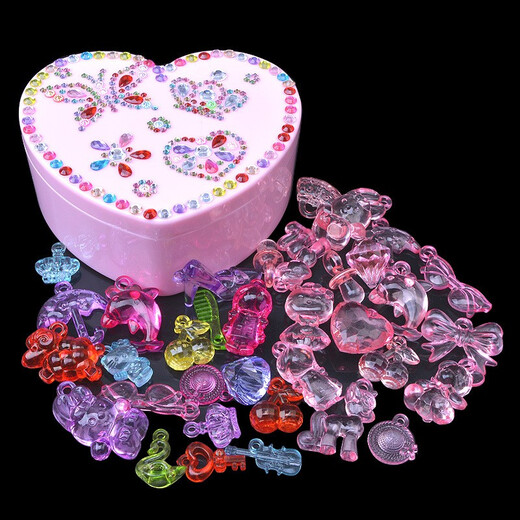 Yililuo Children's Toy Gemstone Beads Imitation Crystal Acrylic Pendant Irregular Ice Cube Treasure Diamond Prop Gift Gem 60g Randomly Packed