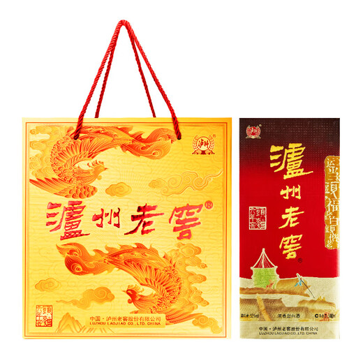 Luzhou Laojiao Liunian Jiao Tou Qu Rich Flavor Liquor 52-degree 500ml*4 bottles whole box Fengming Xiangrui Gift Box
