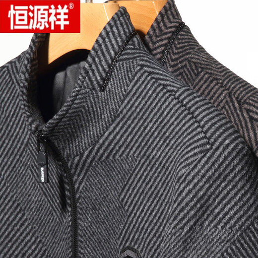 Hengyuanxiang (Hyx) Wollwolle Jacke für Männer kurz Herbst und Winter neu