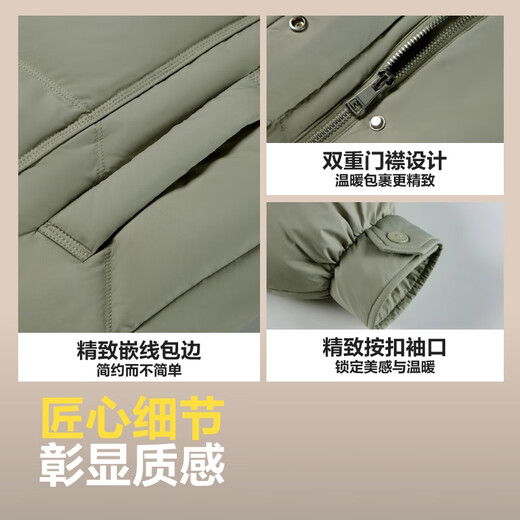 Bosideng winter down jacket for women, mid-length, removable hood, large fur collar, new national standard shopping mall jacket