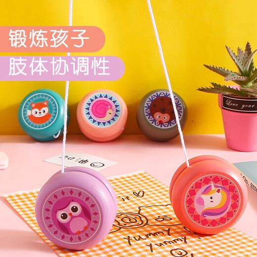soumade yo-yo toy children's yo-yo yoyo ball cartoon animal swing ball wooden boy girl gift