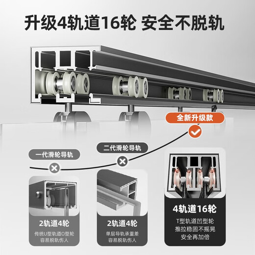 心海伽蓝（SHKL） 淋浴房玻璃隔断浴室家用简易一字形双移门干湿分离卫生间浴屏 1F 黑色透明679/一平方 详询客服