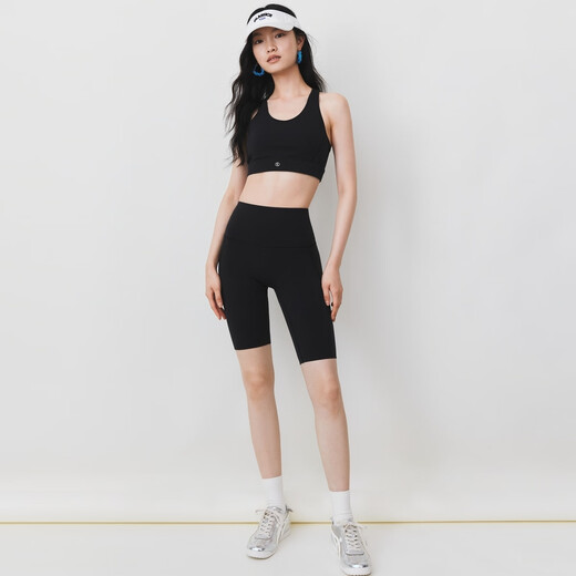 FirstStation [gleiches Modell im Einkaufszentrum] Daya Home Slim High Taille Slim Short Leggings für Frauen 24 Frühlings- und Sommer Neuer Stil 6221a Black 165/72A/L