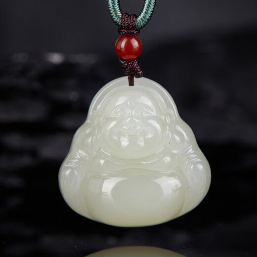 Coloré yunnan hetian jade Bouddha Pendant Maitreya Bouddha Blanc Jade Jade Jade Pendant Jade Collier pour petite amie 680 Jade Bouddha blanc