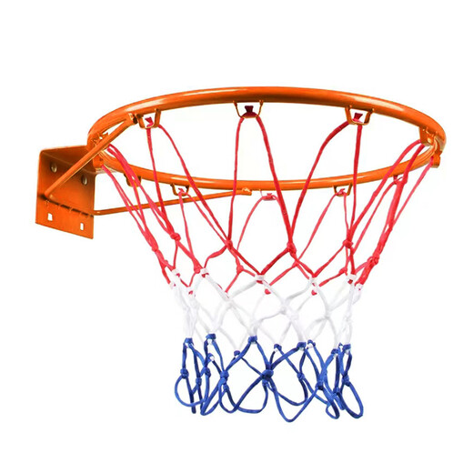 Qixiang Orange Basketball Rim Adult Indoor and Outdoor Home Wall Standard Hanging Basketball Rack Basket Shooting Thickened Hollow Model 45cm