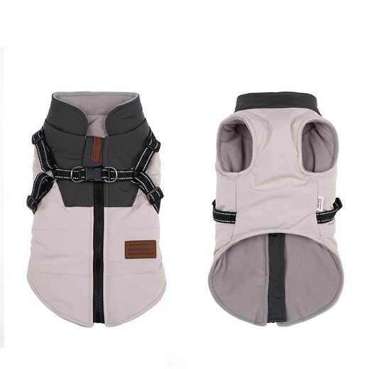 Ropa para perros mascota otoño e invierno chaqueta down cachorros calientes perros pequeños peluche pomeranian puede tirar de chaleco de invierno azul 1484 tracción correa caliente y espesado 6xl s