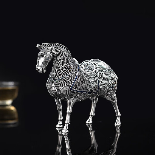 Guiyintang home furnishings, pure silver 999, make money immediately, tea table, office living room decorations, sterling silver creative silverware gifts, make money immediately, pure silver 999+certificate+gift box