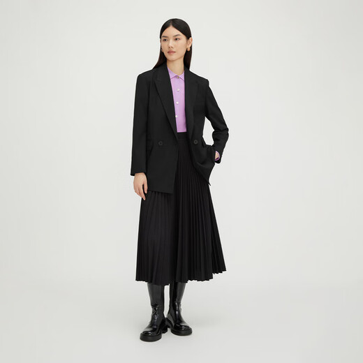 Lapel blazer women's casual simple top DDQ4XD5271 K40 black M