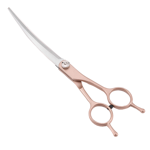 Tanizaki pet grooming scissors, dog hair tool set, 7-inch split scissors, professional trimming shears, curved scissors, Teddy cat and dog universal haircut tool, pet scissors #gold 7-inch straight shear