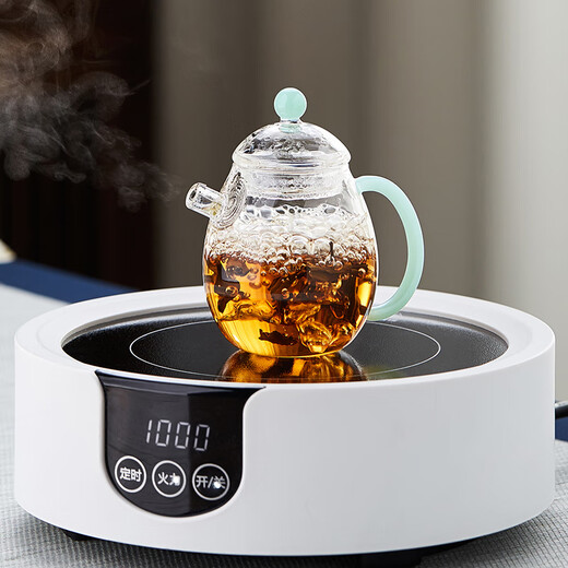 Lvchangming Kungfu glass teapot hand-held pot high temperature resistant glass pot with filter mini teapot