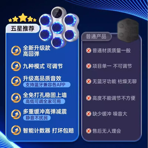 米小舒智能音乐拳击机墙靶儿童益智玩具男童学生7-12岁男孩生日礼物十岁