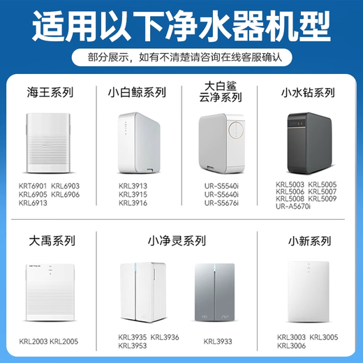 哆净适用沁园净水器滤芯KRL3915/KRL5005/KRL3913/KRL5003/KRL3916/KRL5008净水器滤芯净水机滤芯 UR-Q5543【全套送PGP】