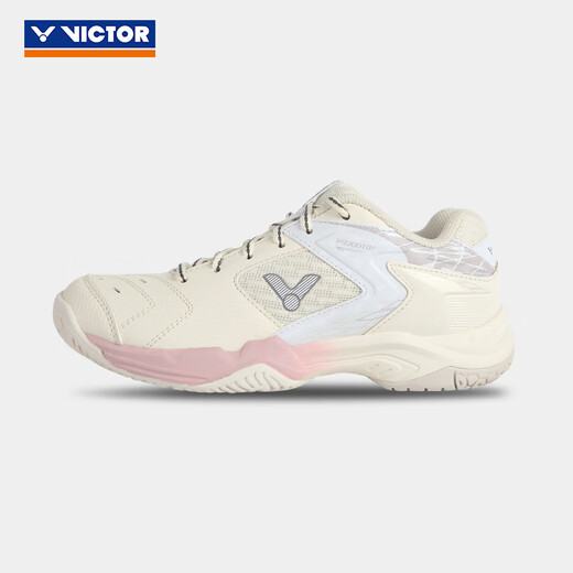 Victor Badminton Shoes Victory Sports Shoes Shoes Shoes Shoes Shoes with Shoes with High Elastic Female Shoes Breathable Men's and Women's Shoes Anti-Slip Packing Shoes P9200td P9200TDF LI Pink and White [Women's Last] 39.5