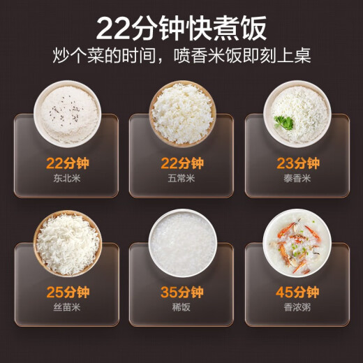 苏泊尔（SUPOR）电饭煲 家用智能电饭锅4升小快球釜快煮柴火饭预约炫彩触摸屏家用3-5个人SF40FC897 球釜内胆 4L