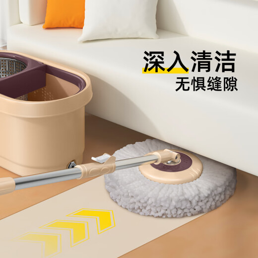 Jiajie Youpin Rotary Mop Household One Mop Hand-Free 2024 Spin-Dry Mop Bucket Set Mopping Mop Absorbent Mop