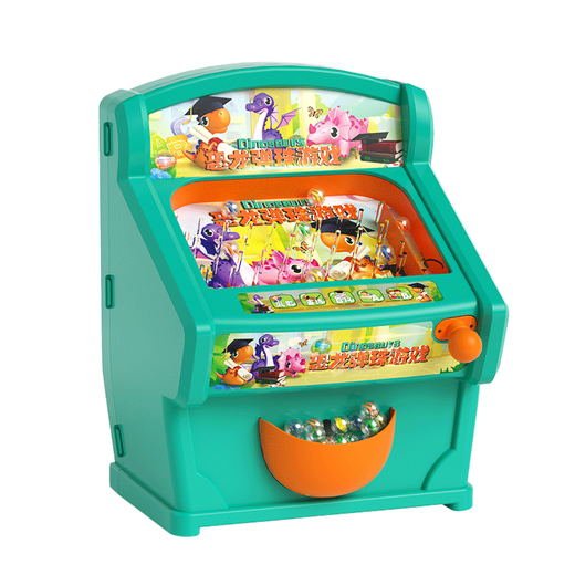 Chison Children's Game Machine Development Intelligent Pinball Machine Glass Ball Game Toy Large 2024 Girls and Boys Gift Dinosaur Pinball Machine [Minn Blue + 30 Beads] 8800 3 Sections No. 5 + Screwdriver
