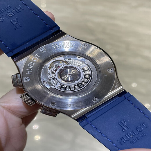 [Second-main 95 NOUVEAU] HUBLOT MONS'S Watch Classic Series Classic Series Fusion Titanium Automatic Mécanique Match Match Match Match de luxe Chronograph Blue Disc 541.NX.7170.lr