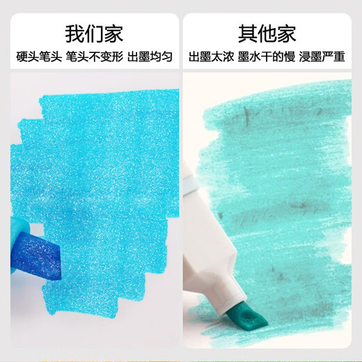 广纳6627B荧光金属色荧光笔水性手账涂鸦填色绘画笔划学生重点标记笔黑卡纸DIY相册照片金属涂鸦彩绘 荧光青