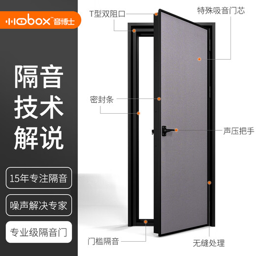 隔音门家庭影院私人影音专业隔声门hifi室内静音降噪帆布钢木门 9848D 标准900*2200mm（可定制）
