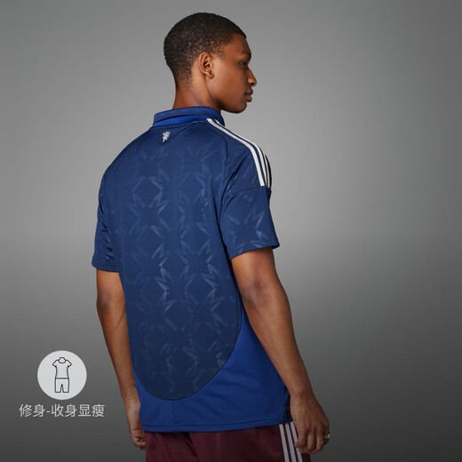 adidas曼联球迷版客场足球短袖球衣男装夏季阿迪达斯官方IU1390 深靛蓝 XS