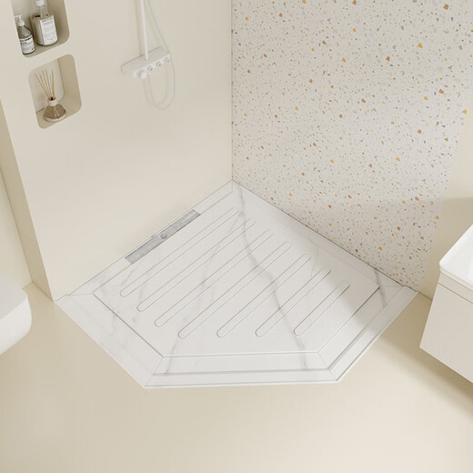 Fantasy Island sunken bathroom slate shower board bathroom foot non-slip stone floor tiles bathroom shower room floor pedal custom shower board 3-piece set including stone base square number 1.6