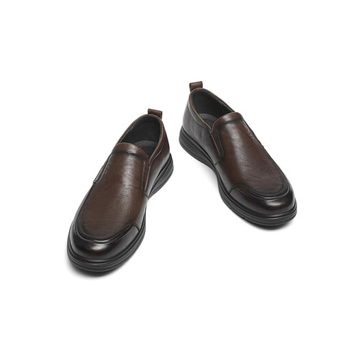 
Red Dragonfly Casual Leather Shoes 2025 Spring New Men's Genuine Leather Shoes Business Middle-aged and Elderly Daddy Shoes WTA15051 Brown 40