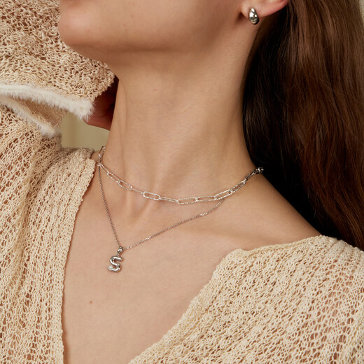 Arsis simple letter pendant necklace women's silver necklace S925 silver clavicle chain as a birthday gift for girlfriend letter Y