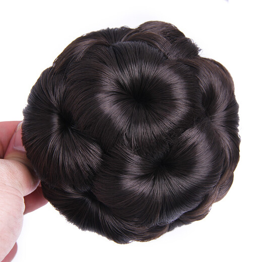 Qumeisi wig, ball, hairpin, hairpin, flower bud hair accessories, grabber style nine-flower curls, five-color hairband, black brown