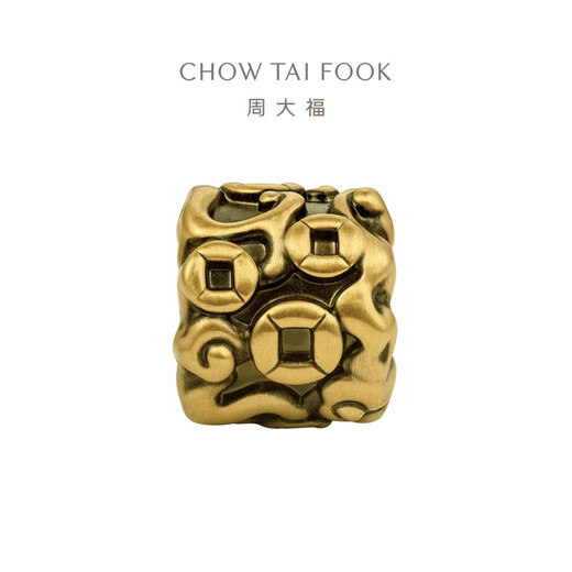 Chow Tai Fook MONOLOGUE National Trend General Majestic Divine Beast Gold Transport Bead Men's Model 17.5cm MR1479