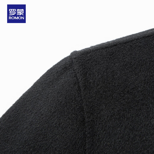 Romon extended knee-length sheep wool double-sided woolen coat for men, autumn and winter long windbreaker, woolen coat for men