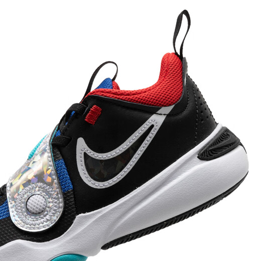 Nike (Nike) Zapatos para niños 2025 Summer Nuevo equipo ajetreo Competición de zapatos deportivos COMISIÓN PRÁCTICO ENTRENAMIENTO RESISTENTE RESISTENTE COMBUSTIBLE DE BALONCALLO FJ1391-001 19 2Y/33.5 Tamaño/21 cm
