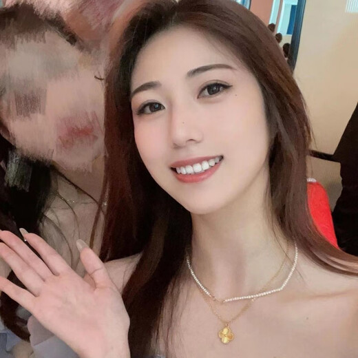 Vatican-made old Phoenix gold shop model four-leaf clover five-flower necklace women's gold-wrapped silver light luxury golden gift for girlfriend without fading