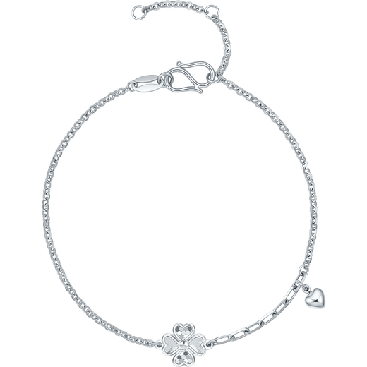Saturday Fu PT950 platinum bracelet women's four-leaf clover bracelet birthday gift B0714170 about 2.77g