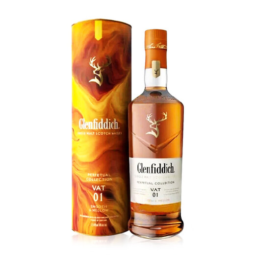 格兰菲迪（Glenfiddich）VAT01珍藏版 苏格兰单一麦芽威士忌 1000ml 40度 礼盒装 进口洋酒