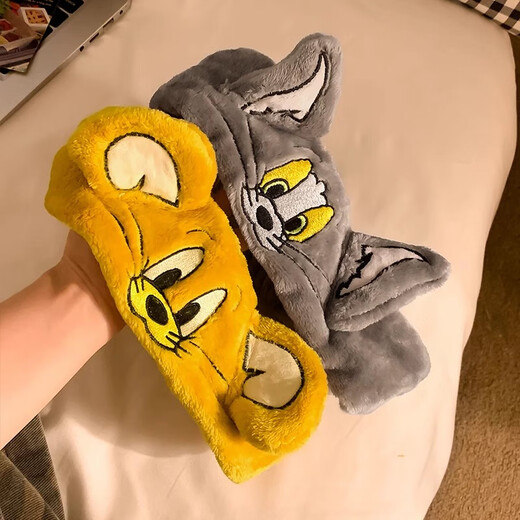 Anzhishang K's same style Tom cat headband sports face wash headband women's makeup mask men's hair band hood 1#K total-Tom cat's same style-grey