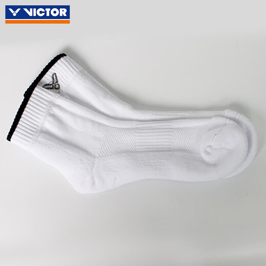 VICTOR chaussettes de badminton bas de serviette épaissi pour hommes chaussettes de sport professionnelles mi-longues absorbant la transpiration, respirantes, confortables et antidérapantes SK-149 SK149F/bleu nautique Taille unique 25-28 cm