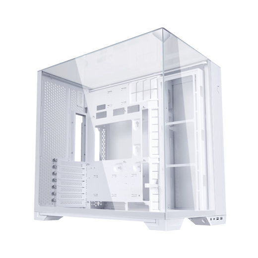 LIANLI联力包豪斯O11 Vision Compact 海景房台式电脑机箱 白色 /三面玻璃/中塔机箱/