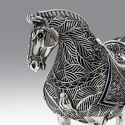 Guiyintang home furnishings, pure silver 999, make money immediately, tea table, office living room decorations, sterling silver creative silverware gifts, make money immediately, pure silver 999+certificate+gift box